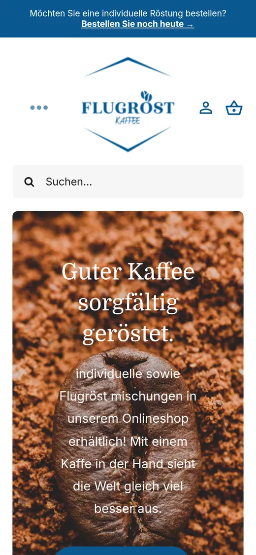 Flugröst website on a phone
